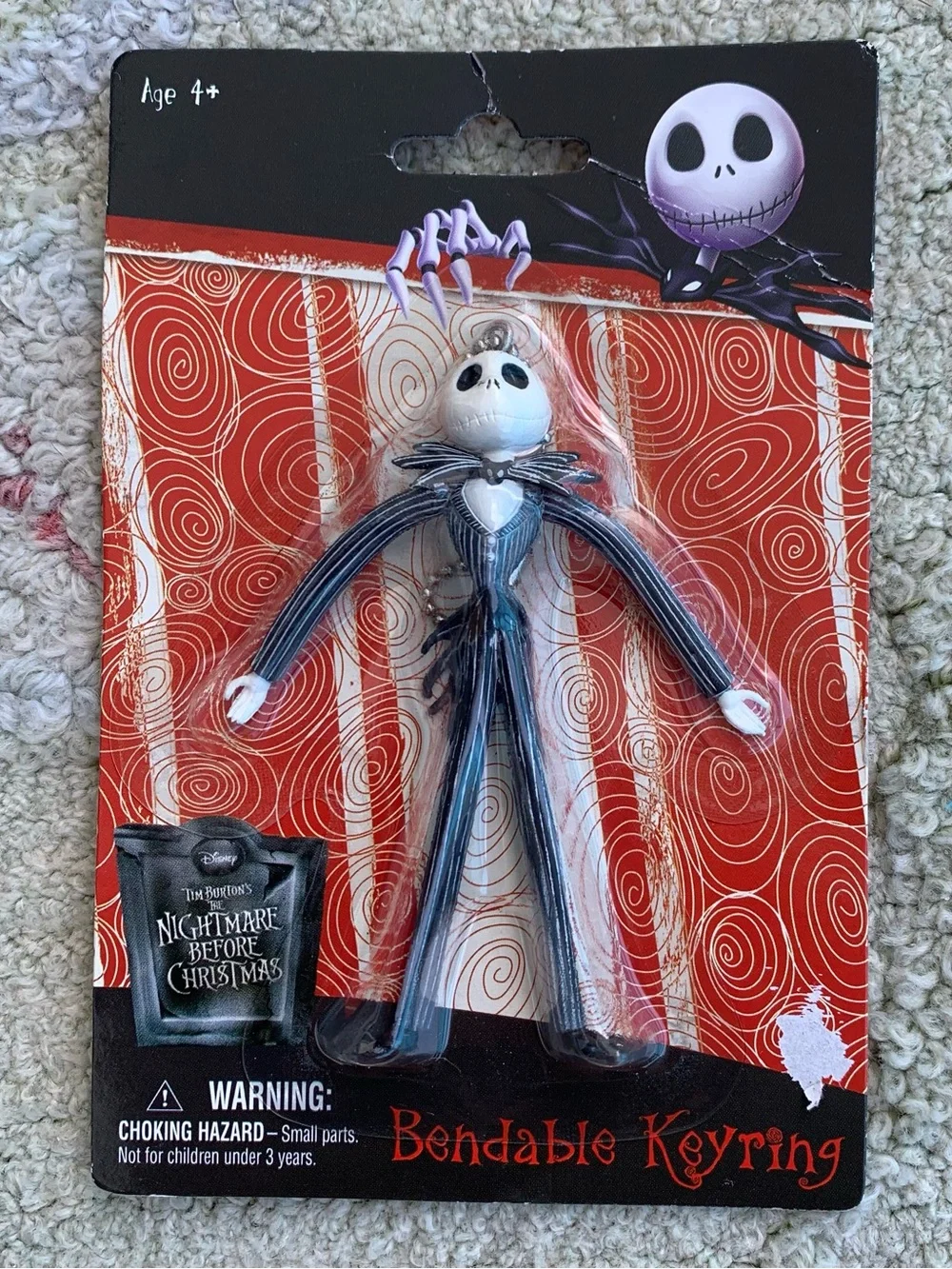 Disney The Nightmare Before Christmas Jack Skellington Bendable PVC Key Ring